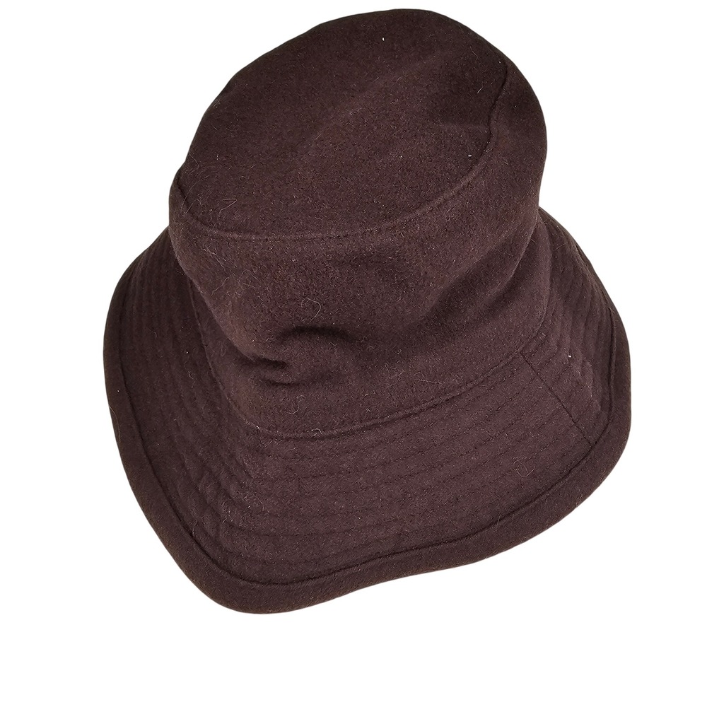 LL Bean Brown 100% Lambswool Bucket Hat Made in USA Small/Medium